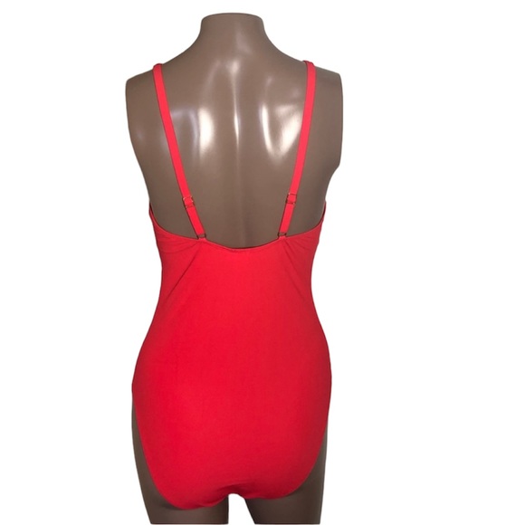 Tory Burch Palma Front Knot Keyhole Swimsuit - Picture 3 of 3